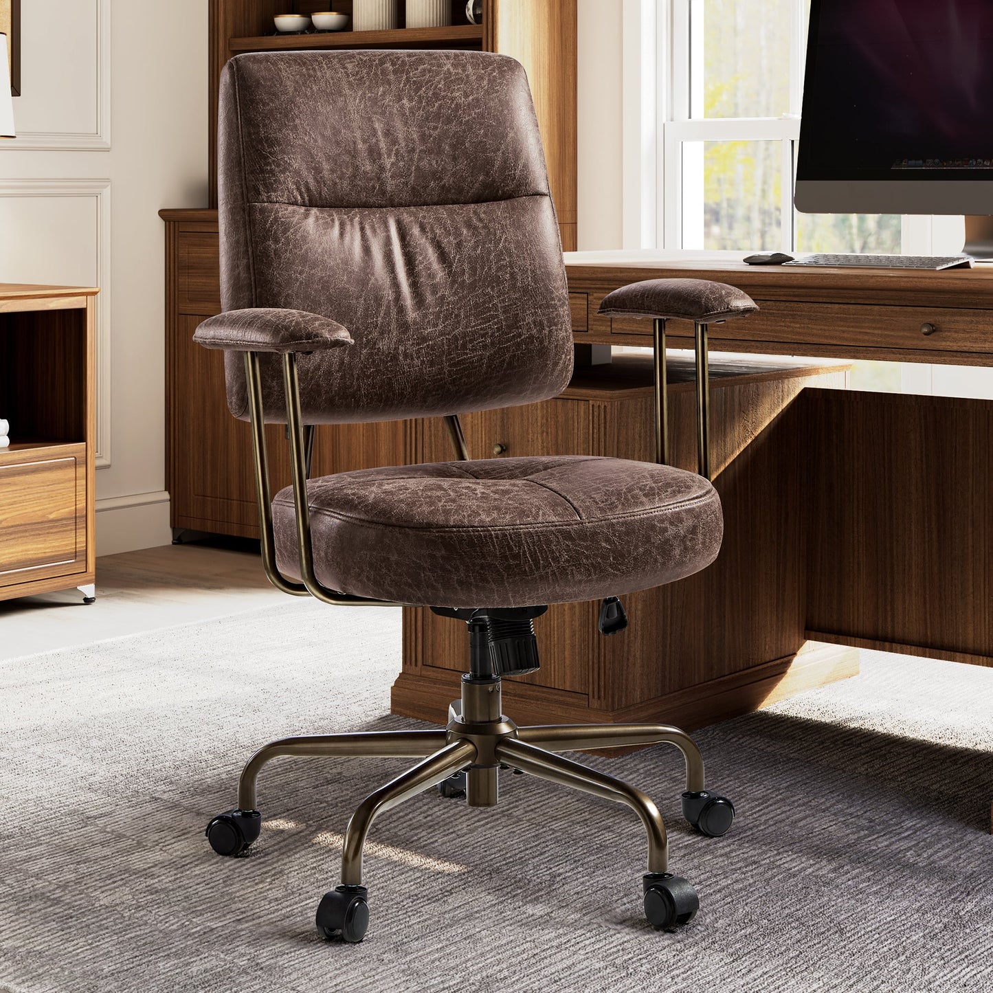 Sollievo Becky Vintage-Inspired Home Office Chair