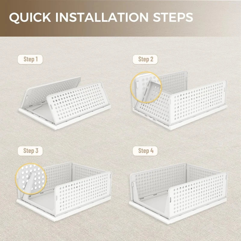 Sollievo Stackable Closet Organizer Bin