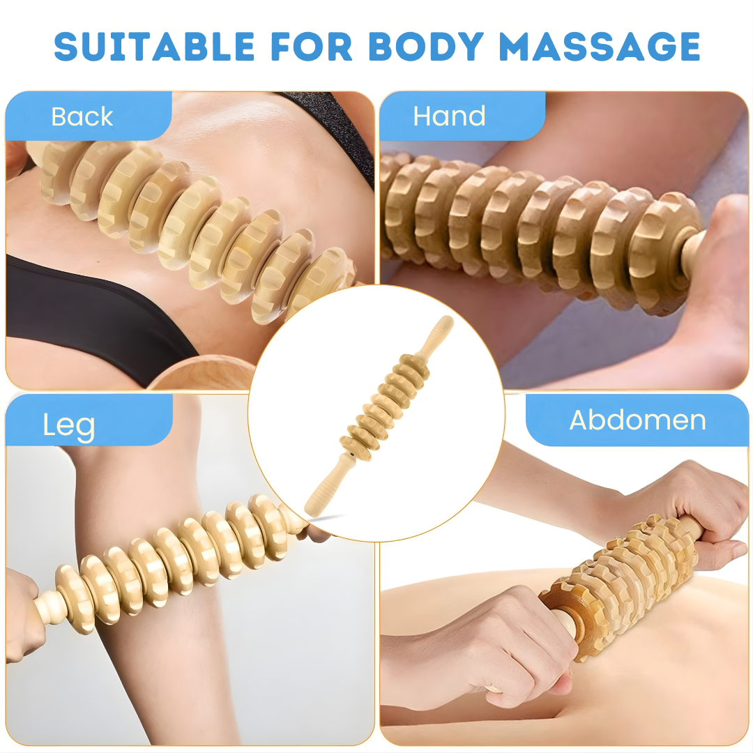 Sollievo Handheld Wood Massage Roller