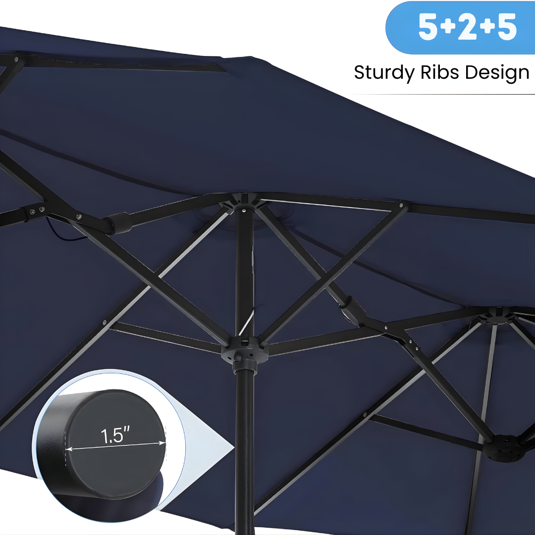 Sollievo 13ft Solar LED Patio Umbrella