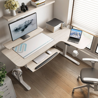 Sollievo L-Shaped Standing Desk with Accessories Set (60x23)