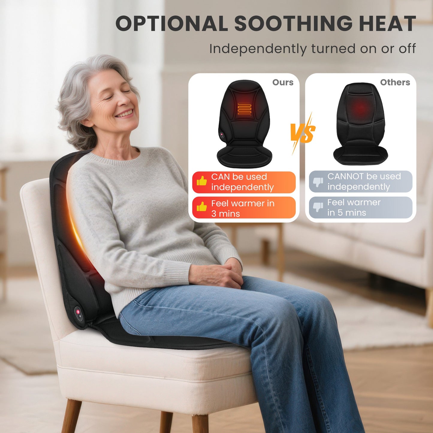 Sollievo Vibration Back Massager with Heat