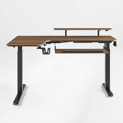 Sollievo L-Shaped Standing Desk with Accessories Set (60x23)