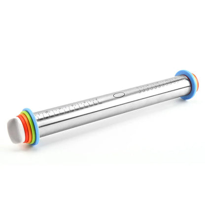 Sollievo Adjustable Rolling Pin with Measuring Rings