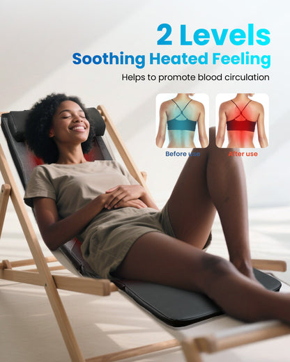 Sollievo Shiatsu Full Body Massage Mat with Heat, Back Massage Pad
