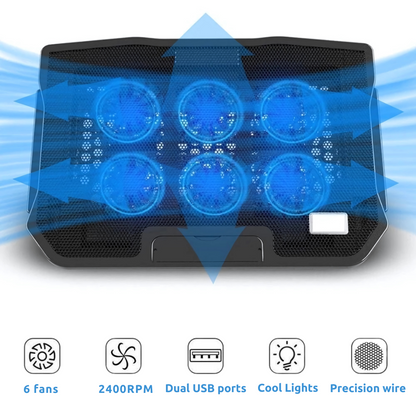 Sollievo 6-Fan Laptop Cooling Pad