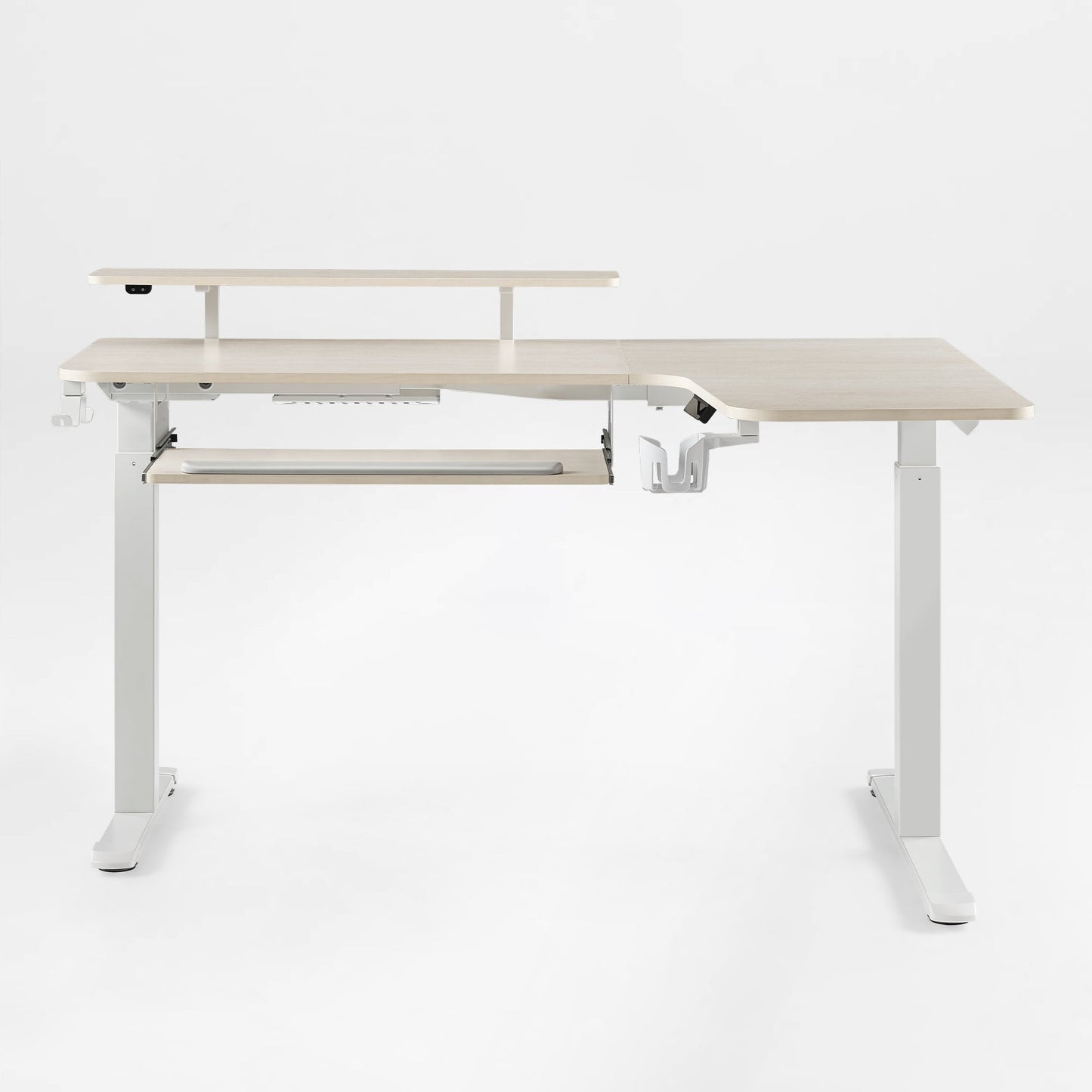 Sollievo L-Shaped Standing Desk with Accessories Set (60x23)