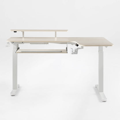 Sollievo L-Shaped Standing Desk with Accessories Set (60x23)