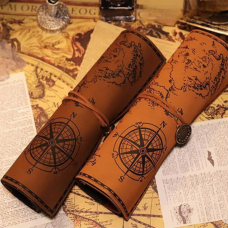 Sollievo Roll-Up Leather Pencil Case