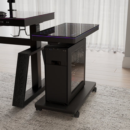 Sollievo Height-Adjustable Illuminated Panel CPU Cart