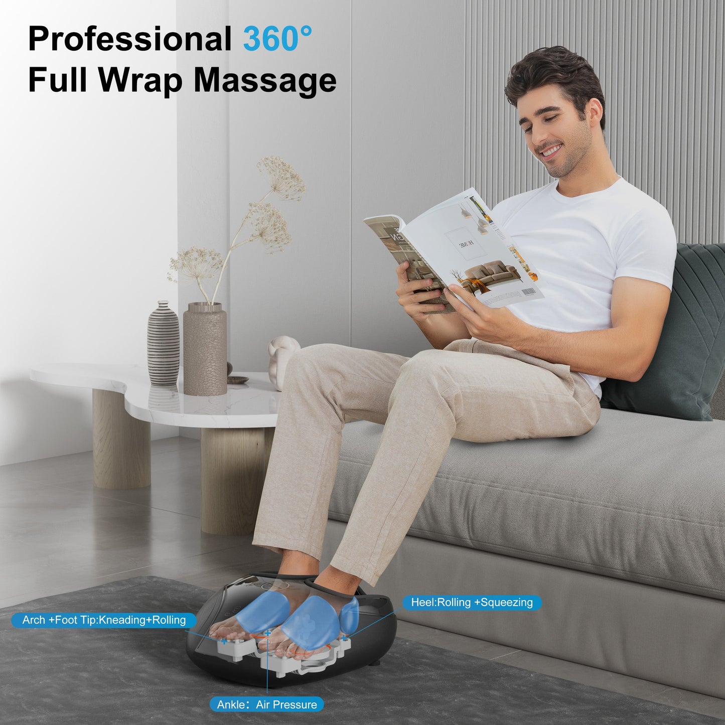 Sollievo Shiatsu Foot Massager (Fits Up to Men's Size 12)