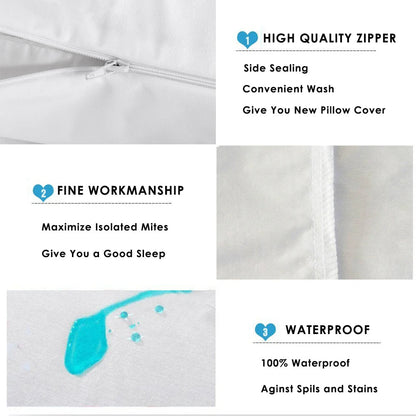 Sollievo Zippered Waterproof Pillow Protector