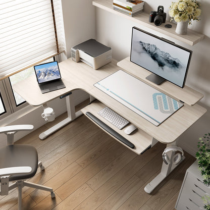 Sollievo L-Shaped Standing Desk with Accessories Set (60x23)