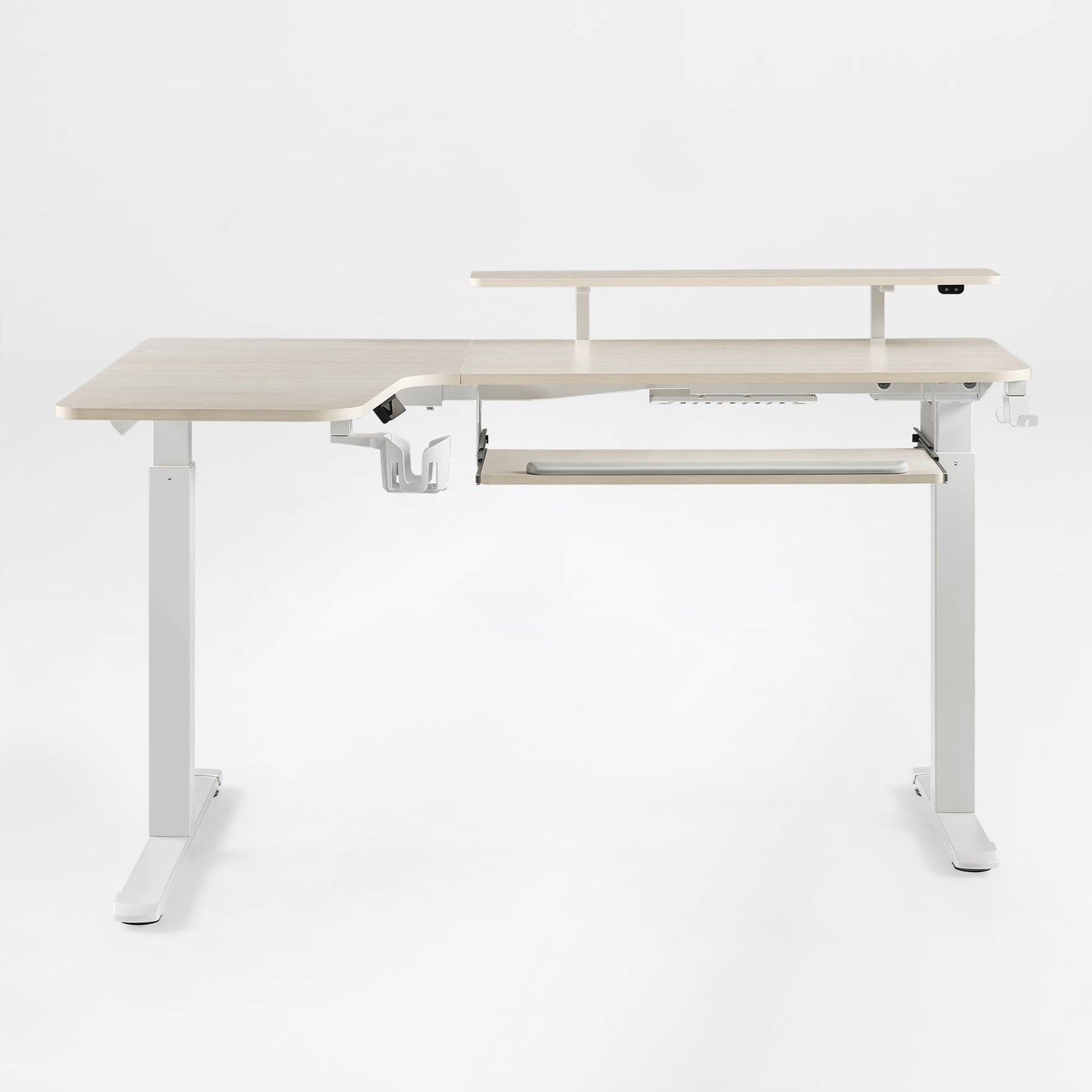 Sollievo L-Shaped Standing Desk with Accessories Set (60x23)