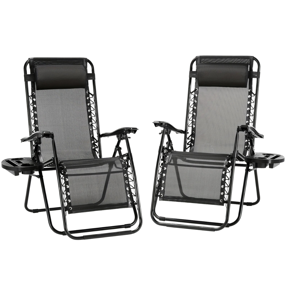 Sollievo Zero Gravity Reclining Patio Chairs – 2 Set
