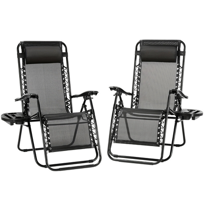 Sollievo Zero Gravity Reclining Patio Chairs – 2 Set