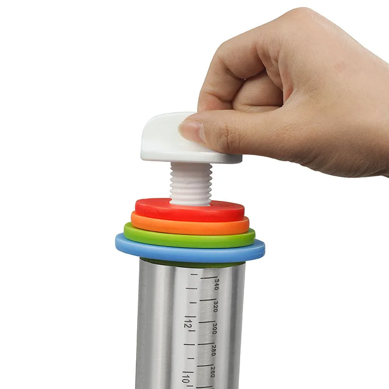 Sollievo Adjustable Rolling Pin with Measuring Rings