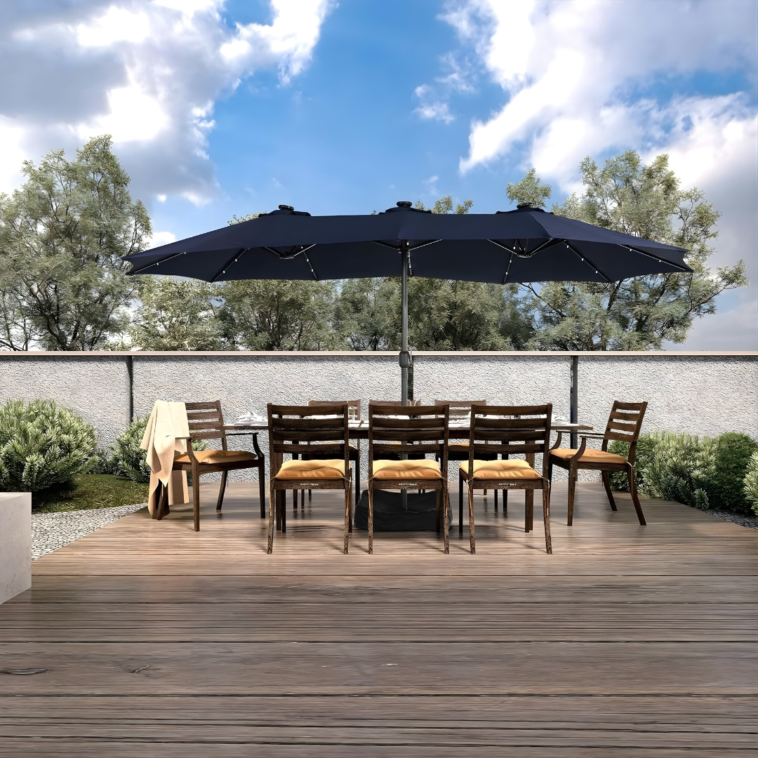 Sollievo 13ft Solar LED Patio Umbrella