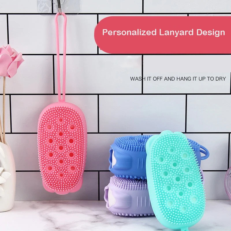 Sollievo Silicone Body Scrubber with Soap Dispenser