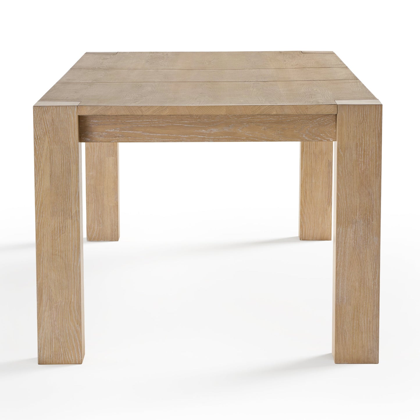 Edora Oak Extendable Dining Table, Oak Veneer, Modern Minimalist Design for Dining Room.