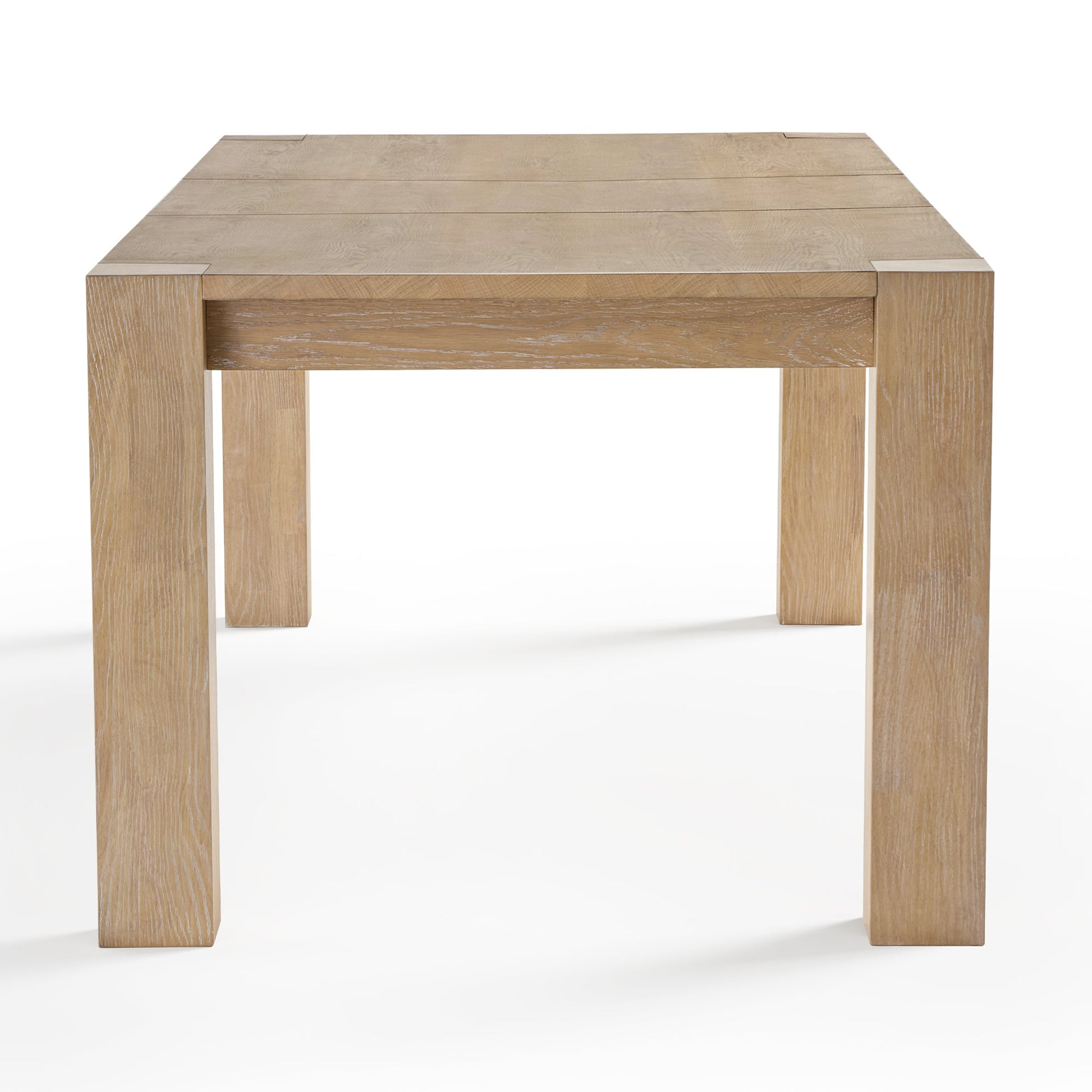 Edora Oak Extendable Dining Table, Oak Veneer, Modern Minimalist Design for Dining Room.