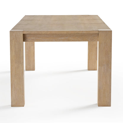 Edora Oak Extendable Dining Table, Oak Veneer, Modern Minimalist Design for Dining Room.
