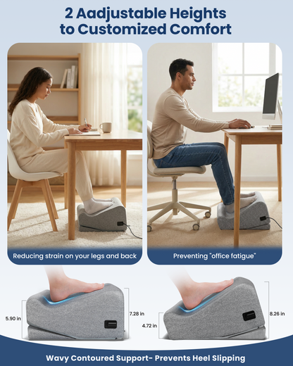 Sollievo Heated Vibration Footrest for Under-Desk Comfort