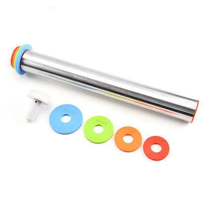 Sollievo Adjustable Rolling Pin with Measuring Rings