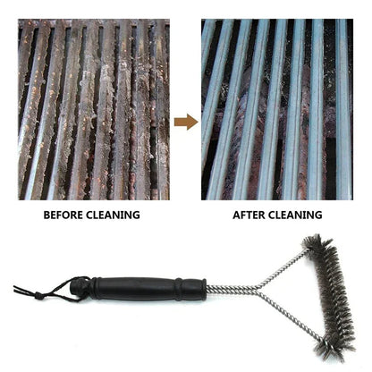 Sollievo Stainless Steel Barbecue Grill Brush Cleaner