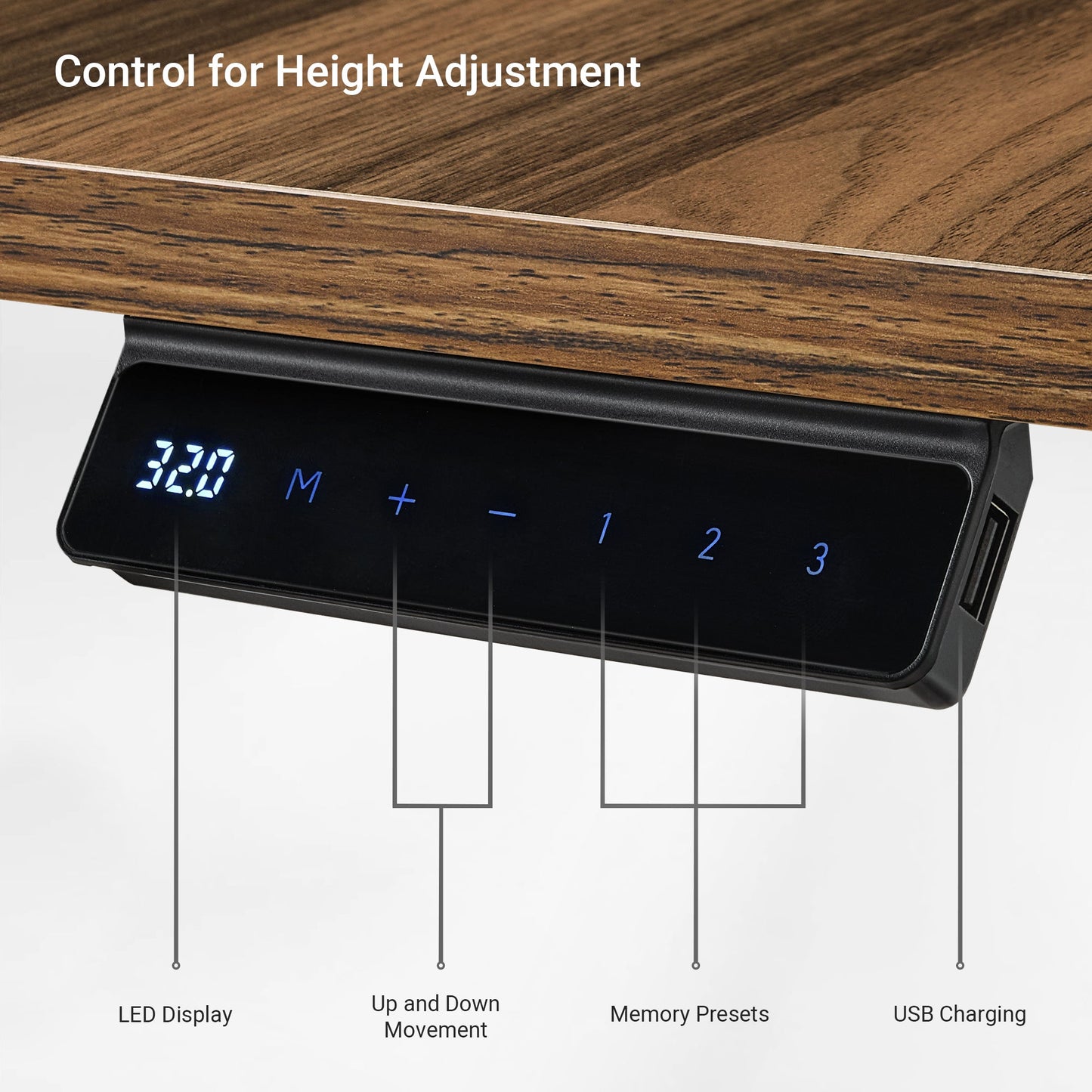 Sollievo L-Shaped Standing Desk with Accessories Set (60x23)