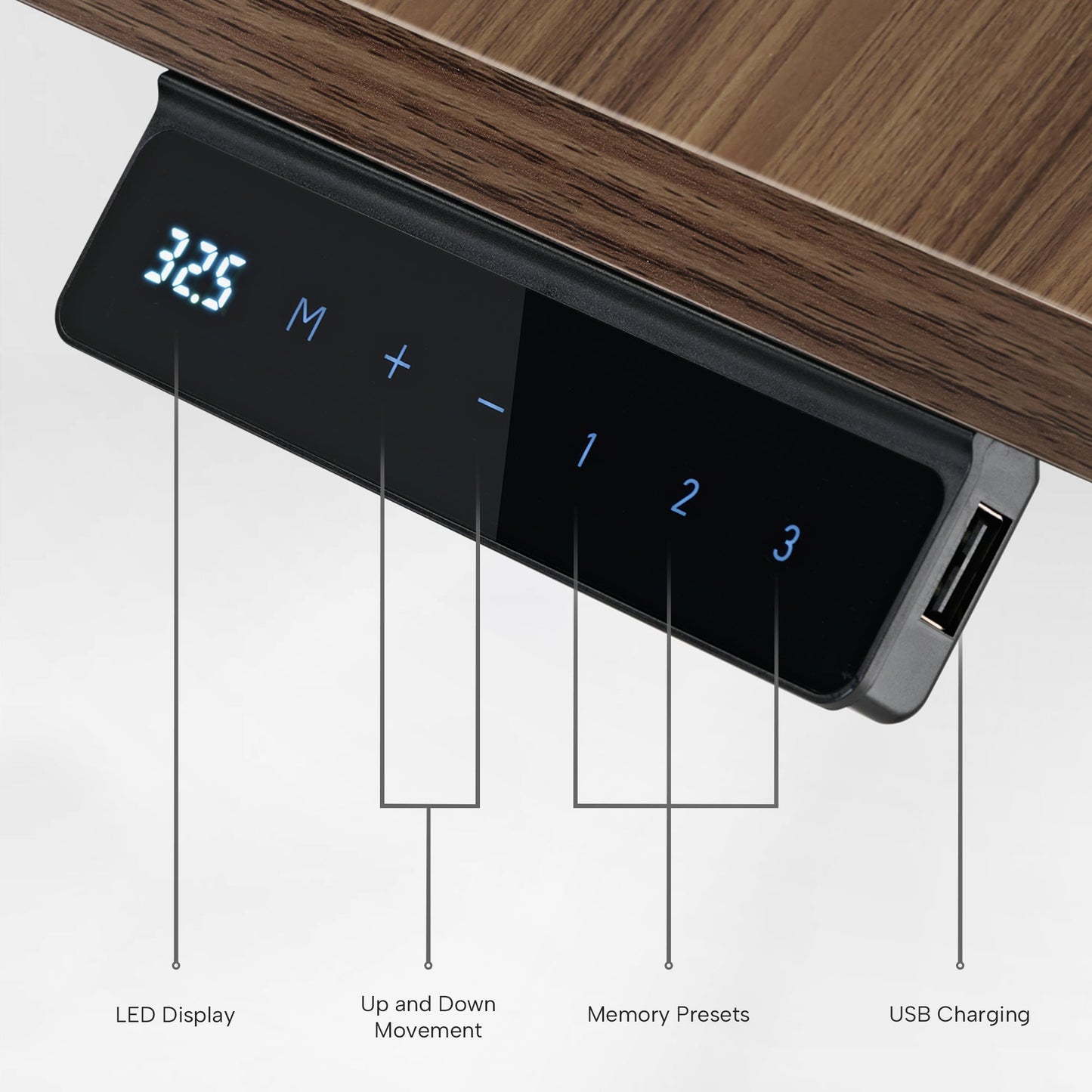 Sollievo L-Shaped Standing Desk with Accessories Set (60x23)