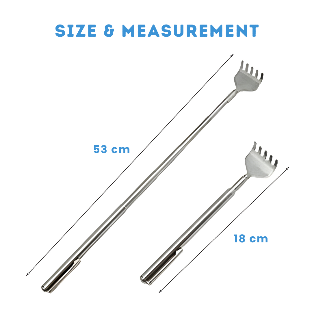 Sollievo Stainless Steel Telescopic Back Scratcher