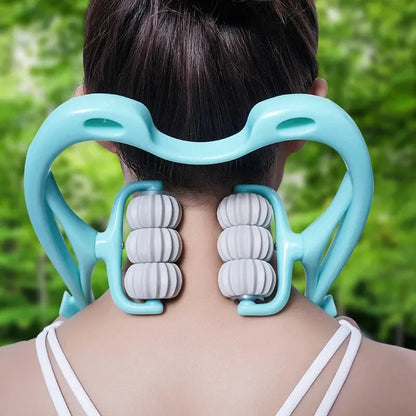 Sollievo Manual Neck and Shoulder Massager with Kneading Rollers