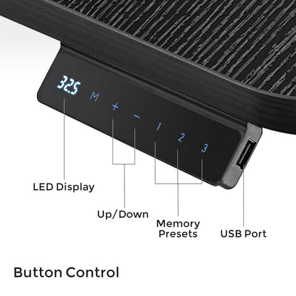 Eureka Ergonomic U-Shaped Standing Desk Control Panel With Led Display, Up/Down Buttons, and Usb Port.