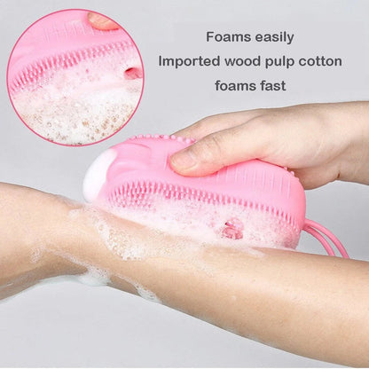 Sollievo Silicone Body Scrubber with Soap Dispenser