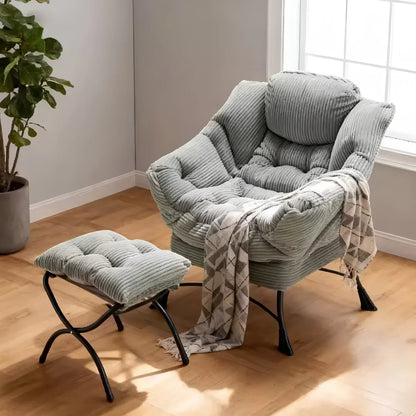 Sollievo Folding Lounge Chair with Ottoman