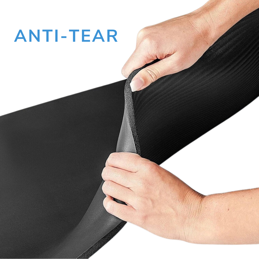 Sollievo Thick Non-Slip Yoga Mat with Strap