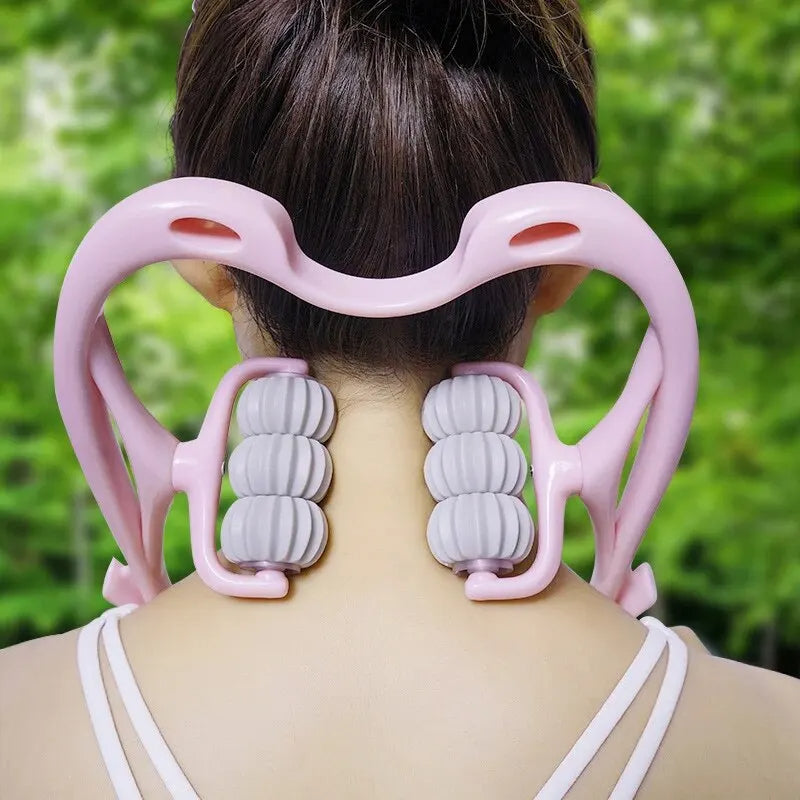 Sollievo Manual Neck and Shoulder Massager with Kneading Rollers