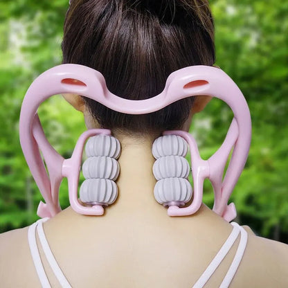 Sollievo Manual Neck and Shoulder Massager with Kneading Rollers
