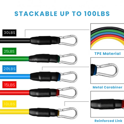 Sollievo 11PC Resistance Bands Set