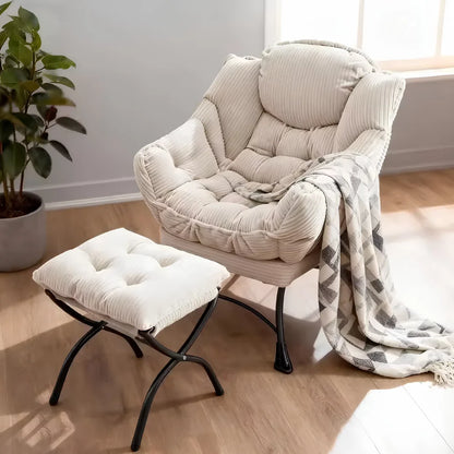 Sollievo Folding Lounge Chair with Ottoman