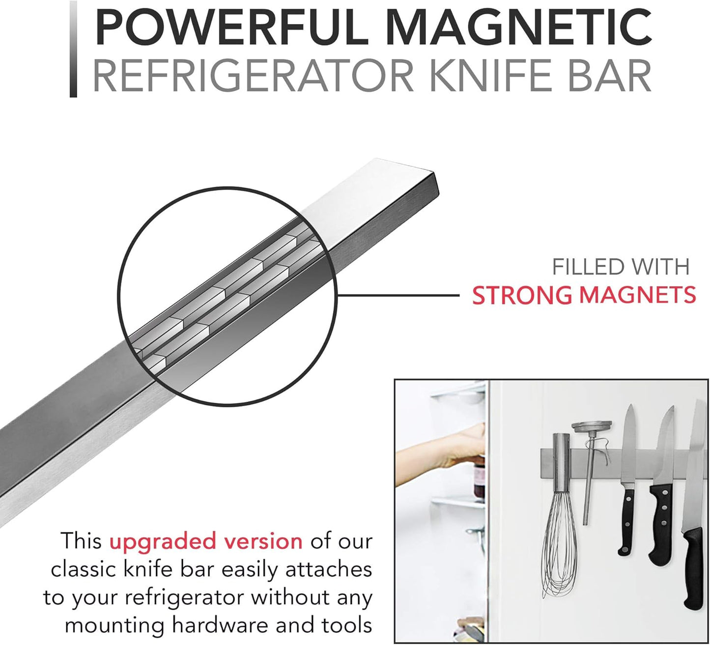 Sollievo 14-Inch Magnetic Knife and Tools Holder