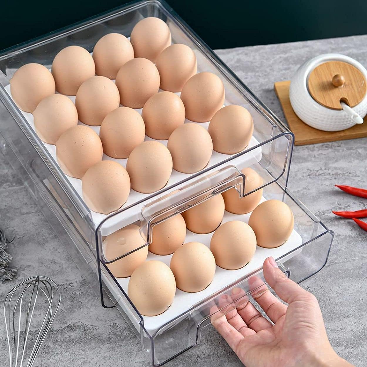 Sollievo Egg Storage Container for Fridge