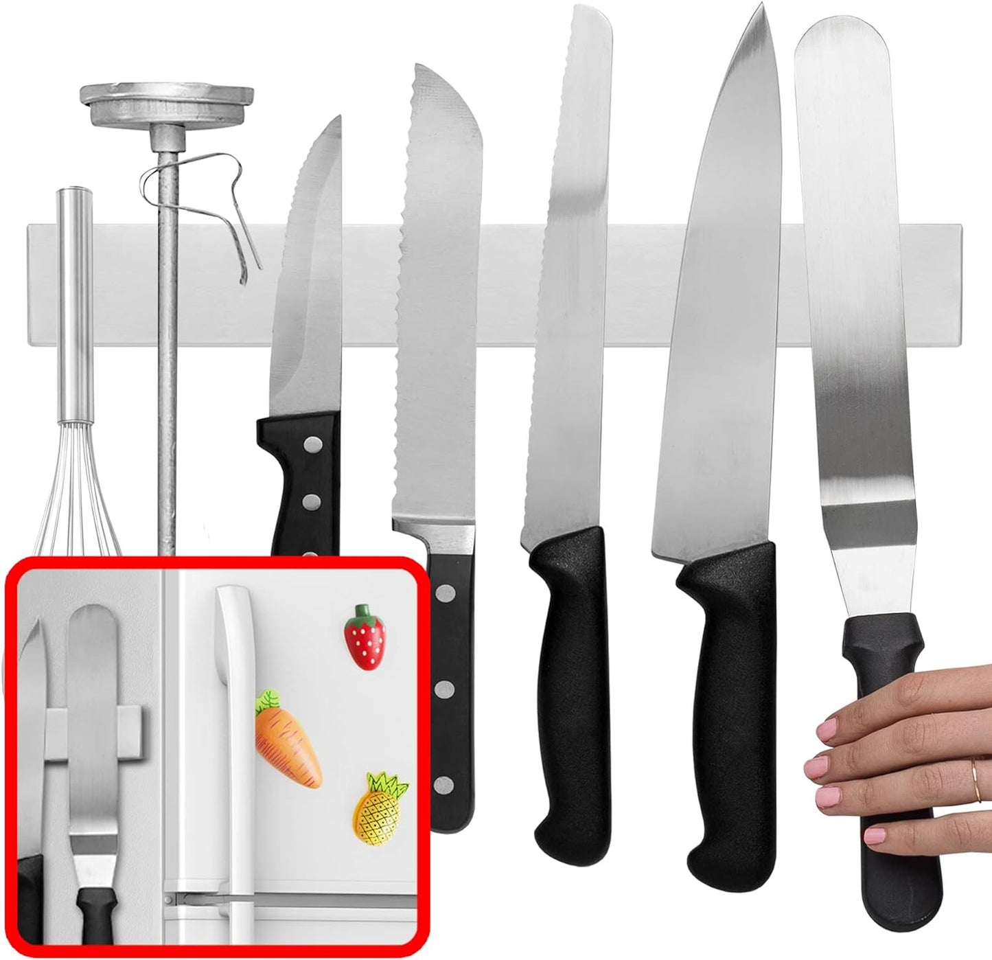Sollievo 14-Inch Magnetic Knife and Tools Holder