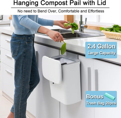 Sollievo 2.4 Gallon Kitchen Compost Bin
