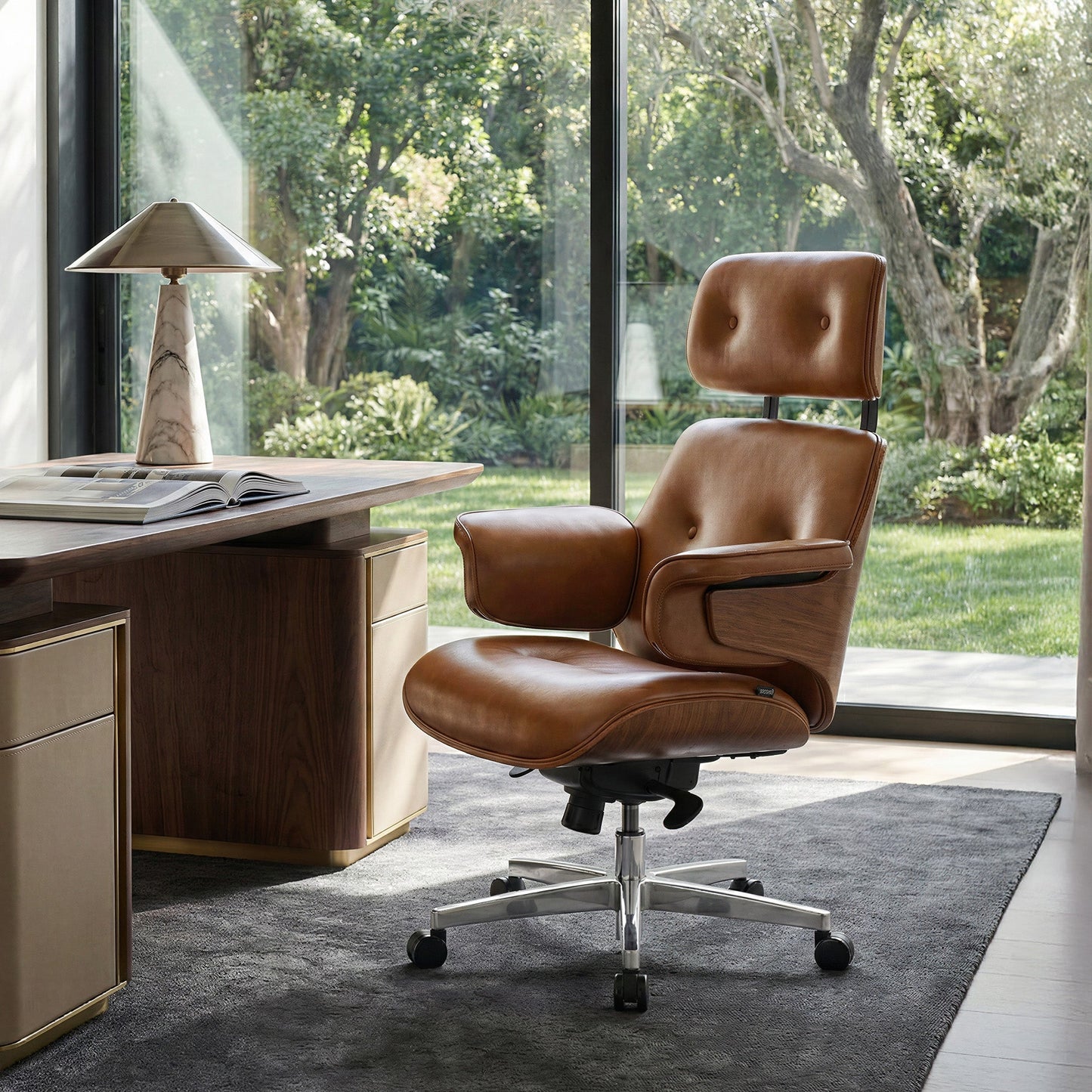Sollievo Mathias Napa Leather Executive Office Chair