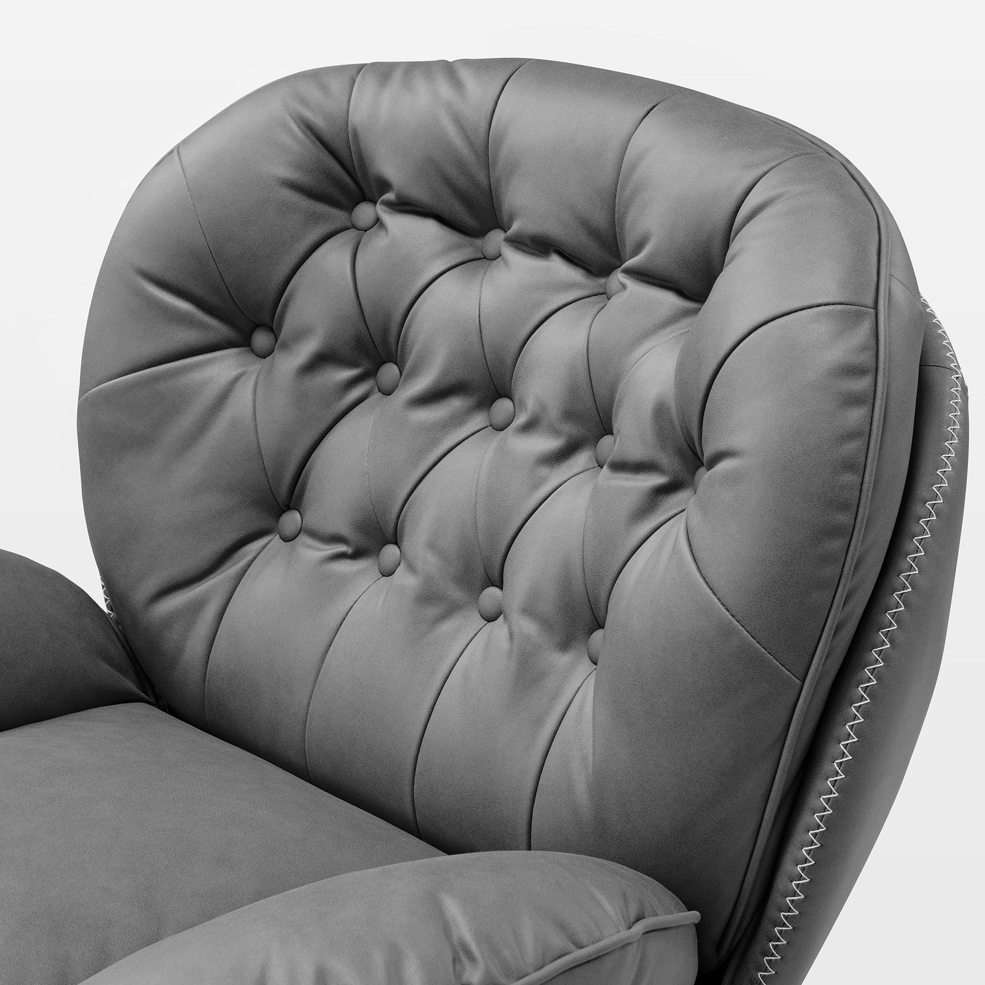 Camden, Modern Swivel Lounge Chair Using Technology Fabric and Tufting Craftsmanship