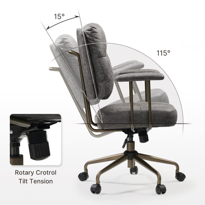 Sollievo Becky Vintage-Inspired Home Office Chair