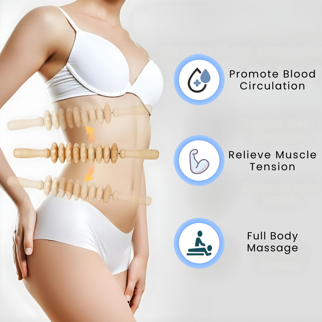 Sollievo Handheld Wood Massage Roller