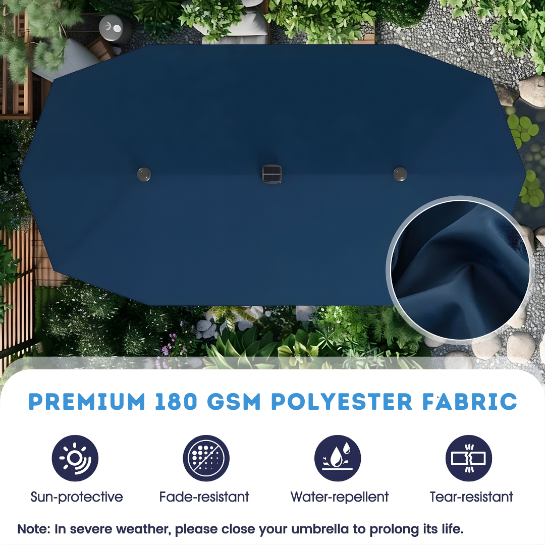 Sollievo 13ft Solar LED Patio Umbrella